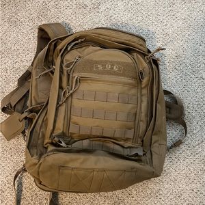 SOC 4 pocket brown tactical backpack